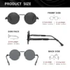 KINGSEVEN Original Designe Sonnenbrille Gothic Punk Polarisierte Männer UV400 Gläser Frauen Runde Rahmen Retro Outdoor Sommer Brillen 4