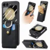 2 in 1 abnehmbare Brieftasche magnetische Handy hülle für Samsung Z Flip 5 Flip5 5g Fingerring Karten halter Pu Lederbezug mit Film