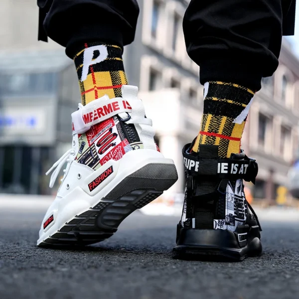 QZHSMY Männer Schuhe Hohe Qualität Turnschuhe Plattform Atmungsaktive Leichte Rot Korb Homme Mandarin Ente Luxus Marke Sommer 2022 6