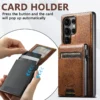SUTENI Magnetische Drahtlose Lade Telefon Fall Luxus PU Leder Karte Slot Brieftasche Karte Box Für Samsung S25Ultra S24Plus S23 S22 3
