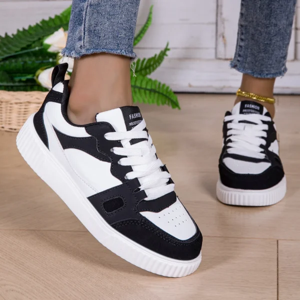 Damen-Schuhe, Skateboard-Schuhe für Herren, modische Turnschuhe, leicht, weiß, schwarz, Sport, Laufen, Outdoor, Freizeitschuhe, Größe 36–46 2