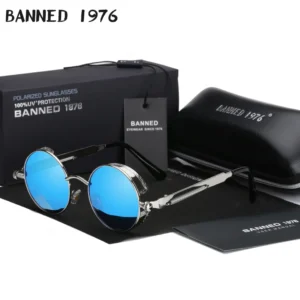 2020 Retro Runde Metall HD Polarisierte Punk Steampunk Sonnenbrille Für Frauen Männer, Vintage Sonnenbrille Oculos De Sol Meminino Masculino