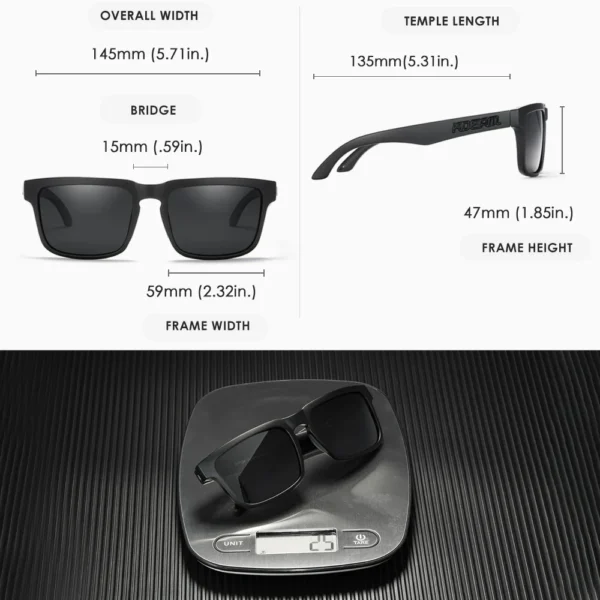 2025 neue KDEAM Ken Block Polarisierte Sonnenbrille Männer Quadratische Sonnenbrille Reflektierende Beschichtung Verspiegelte Linse UV400 Marke Mit Fall 2