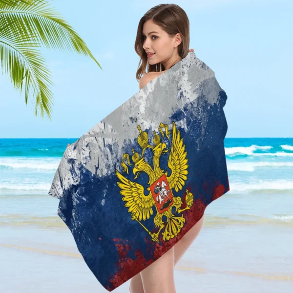Russische Flagge große Mikro faser Strand tücher schnell trocknen Handtuch Sand Strand tücher Pool Handtuch für Reise Schwimmbad Yoga 5