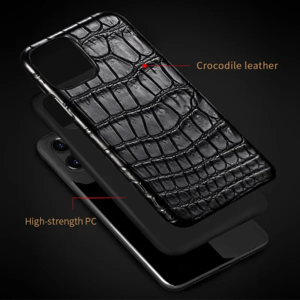 100 % natürliche Krokodilleder-Handyhülle für iPhone 16 15 Pro Max 14 12 Pro Max 13Pro 16 Plus 15Pro 16Pro 14Plus Luxus-Cover 4