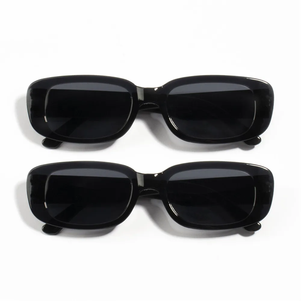 20PCS Vintage Schwarz Quadrat Sonnenbrille Frau Luxus Marke Kleine Rechteck Sonnenbrille Weibliche Gradienten Klar Spiegel Oculos De Sol 5