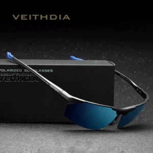 VEITHDIA-Marke Sport-Sonnenbrille für Herren, Aluminium polarisiert UV400 Outdoor-Fahrsonnenbrille, Vintage-Brille für Herren, VT6587