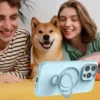 Luxuriöse Magsafe magnetische Flüssigsilikon-Ständerhalter-Telefonhülle für iPhone 13, 14, 15, 16 Pro Max, weicher Stoßstangenschutz auf 16 Abdeckung 2