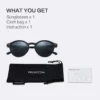 ZENOTTIC Retro Polarisierte Sonnenbrille 2023 2024 Männer Frauen Vintage Kleine Runde Rahmen Sonnenbrille Polarisierte Linse UV400 Brille Schatten 6