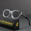 CATERSIDE Punk Quadratische Sonnenbrille Männer Vintage Dicken Rahmen Hochwertige Retro frauen Sonnenbrille Party und Urlaub Reise Brillen 3