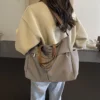 Stilvolle Damen-Einkaufstasche aus Nylon mit zwei Taschen und großem Fassungsvermögen für Pendler 3