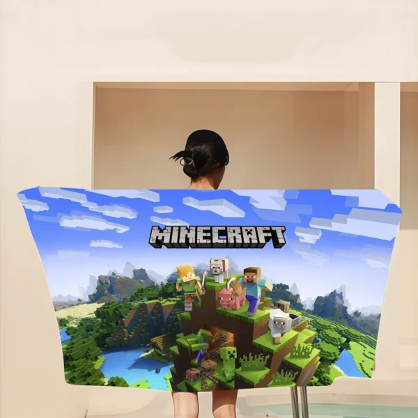 Minecraft Ghast Fireball Strandtuch für Kinder, personalisiertes Badetuch, Pooltuch, Urlaubsgeschenk, Picknicktuch, Party-Geschenk 6