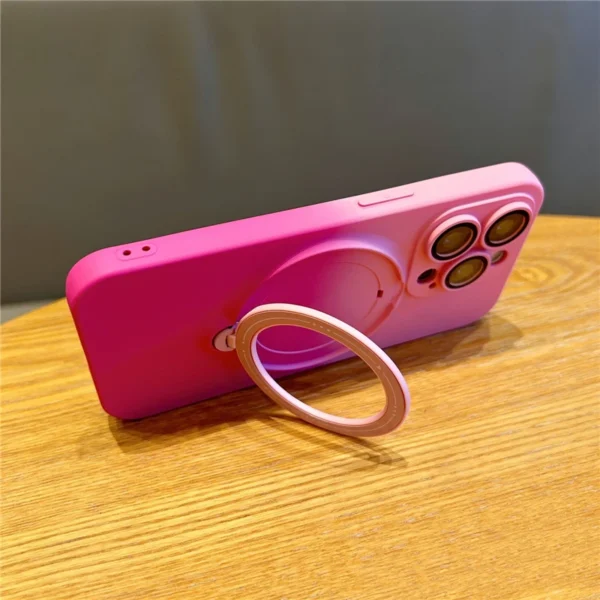 Für iPhone 15 Pro Max Luxus Magsafe Magnetischer Ständer Flüssigsilikon Handyhülle für iPhone 11 12 13 14 16 Plus Schutzhülle 5