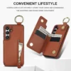 Fingerring-Reißverschluss-Geldbörse mit Kartenhalter-Handyhülle für Samsung Galaxy A35 A25 A55 A73 A72 A71 A53 A15 A13 5G Lederhülle 4