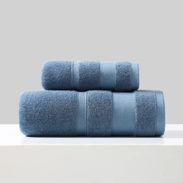 Einfaches Handtuch-Set für Dusche und Gesicht, 2 Stück/Set, 100 % Baumwolle, für Zuhause, Hotel, Badezimmer, Waschlappen, hochwertiges Handtuch-Set für Erwachsene und Kinder, Geschenk 4