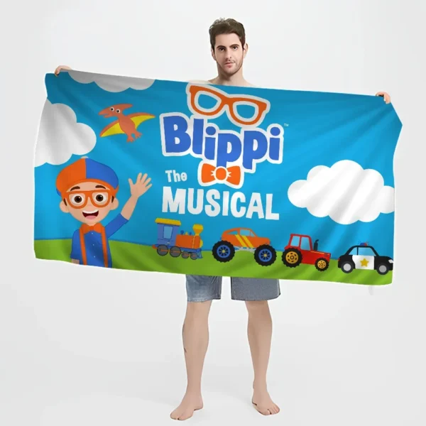 A-B-C B-Blippiing Kreatives Muster Mikrofaser-Strandtuch, saugfähig, schnell trocknend, weich, für Yoga, Schwimmresort, Bergsteigen 4