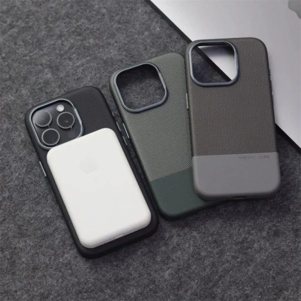 Luxus Business Hit Color Relief Ledertasche für iPhone 16 Plus 15 14 13 Pro Max magnetische kabellose Lade Legierung Objektivabdeckung 6