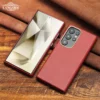 Langsidi Luxus Nappa Leder magnetische Handy hülle für Samsung S24 Ultra Galaxy S23 Ultra S24 plus Echt leder Magsafe Fundas 3