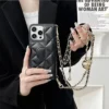 Brieftasche mit Kartensteckplatz-Halter, Umhängetasche für iPhone 16 Pro Max 15 14 Plus 13 12 11, verstellbares Lanyard aus PU-Leder 3