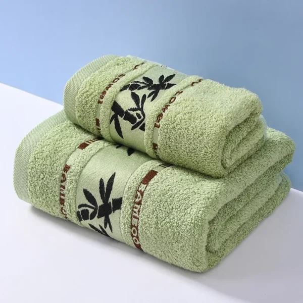 2 teile/satz Bambus faser Handtücher setzt nach Hause Badet ücher Erwachsene Gesicht Handtuch dicke saugfähige Luxus Badet ücher 5