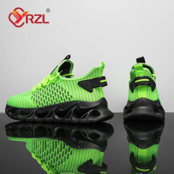 YRZL Herren Sportschuhe Atmungsaktive leichte Turnschuhe Outdoor Mesh Schwarz Laufschuhe Athletisch Jogging Tenis Wanderschuhe Mann 2