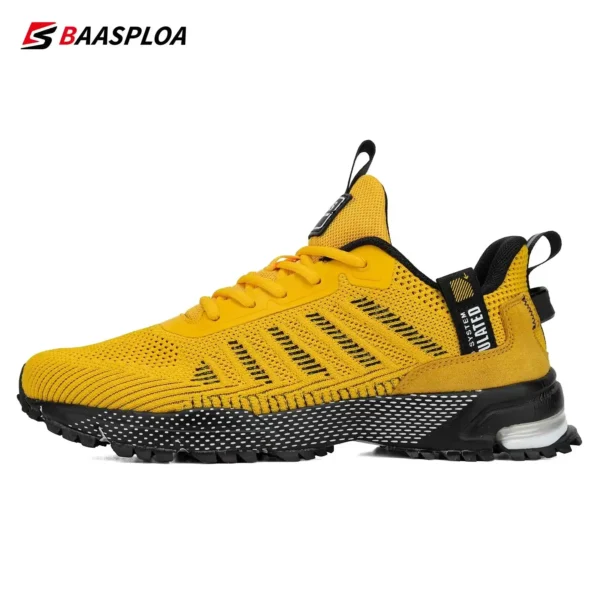 Baasploa Männer Laufschuhe Mesh Atmungsaktive Sportschuhe Für Männer Mode Leichte Casual Turnschuhe Rutschfeste Schnürung Plus Größe 50 3