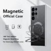 Langsidi Leder Magnet Metall Ring halter Fall für Samsung Galaxy S24 Ultra S23 S24 plus stoß festen schlanken Schutz