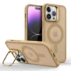 Luxury Magnetic Shockproof Phone Case For iPhone 16E16 15 14 13 mini 12 11 Pro Max Plus Funda Stand Glass Lens Protection Cover 3
