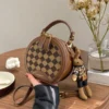Damentasche für Damen, modisch, luxuriös, Designer-Reißverschluss, kleine Handtaschen für Damen, Leder, Orbicular-Umhängetasche, Trend-Anhänger 4