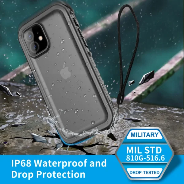 SPORTLINK Wasserdichte Hülle für iPhone 14 13 12 11 15 Pro XS Max SE 2. 3. 2022 X XR 5 7 8 Schwarze Abdeckung Tauchen Unterwasser Schwimmen 6