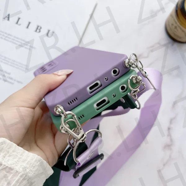 Umhängetasche Lanyard Halskette Weiche Silikonhülle für Samsung Galaxy A55 A35 A54 A13 A14 A53 A52 A51 A71 A15 Cord Strap Chain Cover 5