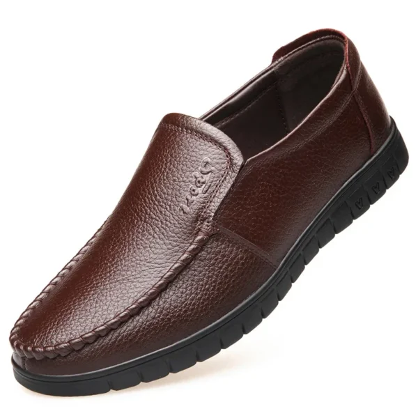 Herren-Loafer, modische Slip-on-Schuhe aus weichem, echtem Leder, einfacher Mokassin, bequeme, handgefertigte Herren-Fahrschuhe, rutschfeste Bootsschuhe 6