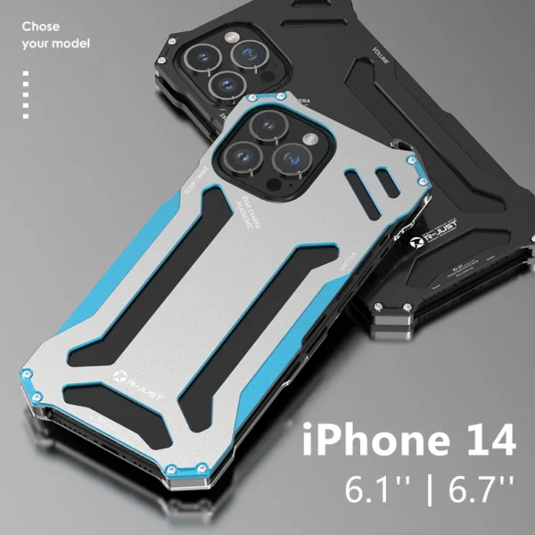 Metall Telefon Fall Für IPhone 12 13 14 15 Pro Max Plus Stoßfest Aluminium Telefon Abdeckung Für IPhon 12 13 14 15 Pro Max Hard Cover 4
