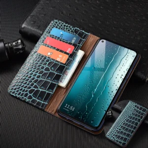Magnetische Echtes Leder Haut Flip Brieftasche Buch Telefon Fall Abdeckung Auf Für Samsung Galaxy S25 S24 S23 S22 S21 FE Plus Ultra rand 5G