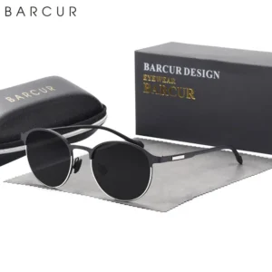 Barcur tr90 tempel sonnenbrille frauen polarisiert mode sonnenbrille fahren rund damen sonnenbrille