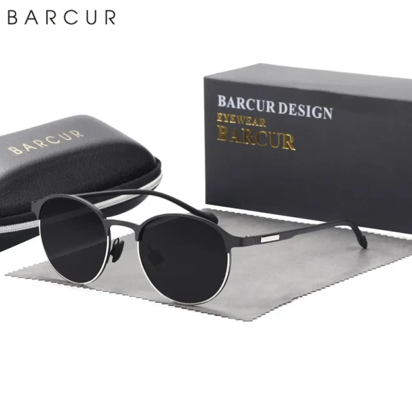 Barcur tr90 tempel sonnenbrille frauen polarisiert mode sonnenbrille fahren rund damen sonnenbrille
