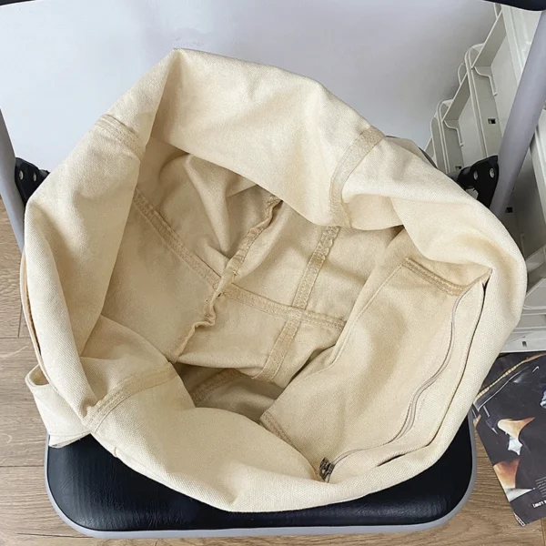 Hocodo neue Taschen für Frauen 2022 Leinwand Umhängetasche Mode große Kapazität Handtaschen weibliche lässige Reisetaschen weiche Umhängetaschen 5