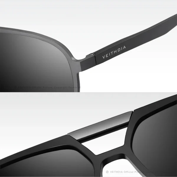 VEITHDIA-Marke Designer-Sonnenbrille aus Aluminium-Magnesium, polarisiert, UV400-Linse, Brillenzubehör, männlich und weiblich, V6850 5