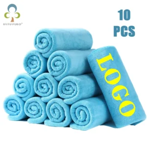 10PCS 30x70cm Individuelles LOGO Handtuch Kostenloser Laser Präge Schriftzug Mikrofaser Schönheit Salon BarberShop Geschenk Private anpassung ZYF