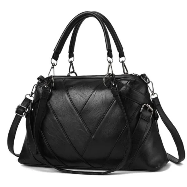 Weibliche einfarbige Patchwork Umhängetasche Frauen Designer Handtasche Tasche Damen Pu Leder Umhängetasche 2
