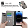 RFID-Reißverschluss-Brieftaschen-Flip-Lederkarten Solt-Hülle für iPhone 14 15 16 Pro Max 13 12 11 SE 2022 X XS XR 8 7 Plus Stand-Telefonabdeckung 4