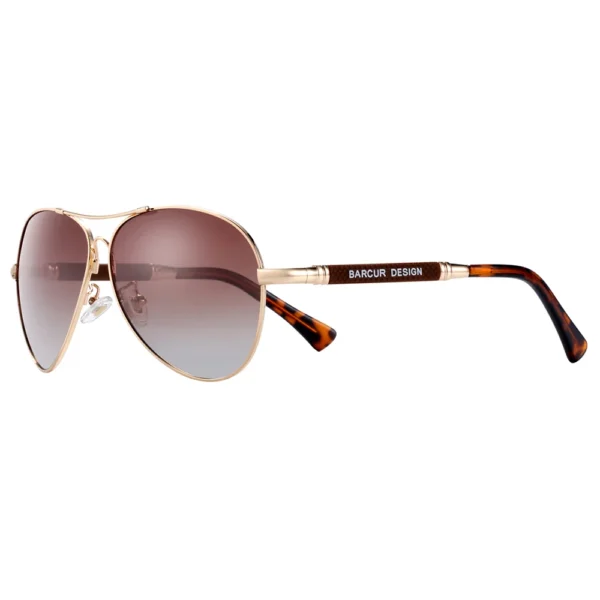 BARCUR Design Titan Legierung Sonnenbrille Polarisierte männer Sonnenbrille Frauen Pilot Gradienten Brillen Spiegel Shades Oculos De Sol 5