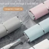 1 tragbare Zahnbürsten-Aufbewahrungsbox, Reise-Zahnbürstenetui, Zahnpasta-Etui aus Kunststoff, Mundwasserbecher für Geschäftsreisen 6