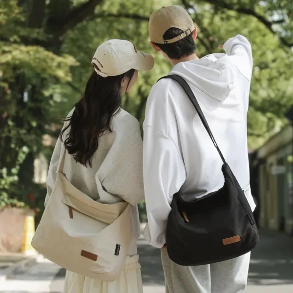 Japanische Frauen Männer Schulter Umhängetasche Große Leinwand Messenger Taschen für Student 2024 Marke Buch Taschen Weibliche Handtasche Schulranzen 3
