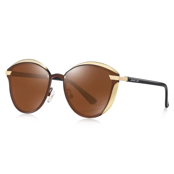 Barcur stil polarisierte sonnenbrille für frauen catmore runde sonnenglas damen frau brille accessoire uvab schutz 4