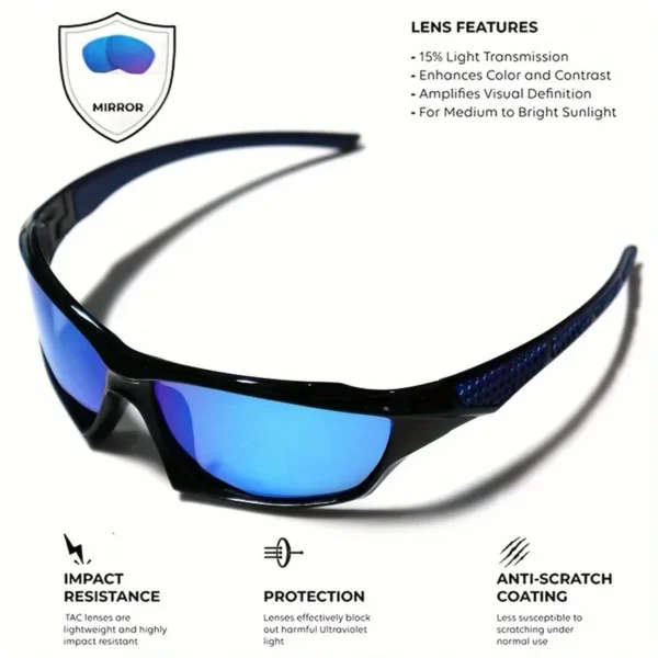 Modische Sport-Sonnenbrille, polarisiert, UV-Schutz, personalisierte Brille, runder Rahmen, Metall, Herren- und Damen-UV400-Brille 3