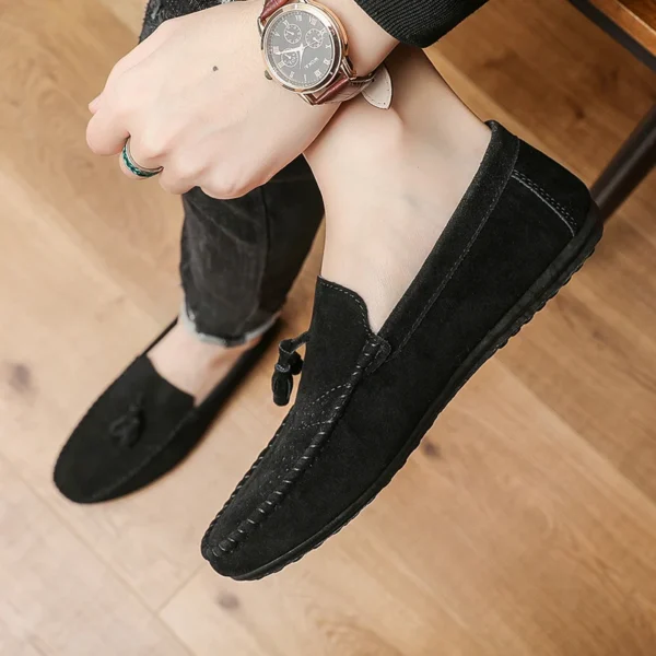 Mode Männer Casual Schuhe Wildleder Atmungsaktive Komfort Slip-on Herren Fahren Schuhe Luxus Marke Männer Müßiggänger Herren Faul Schuhe mokassins 4