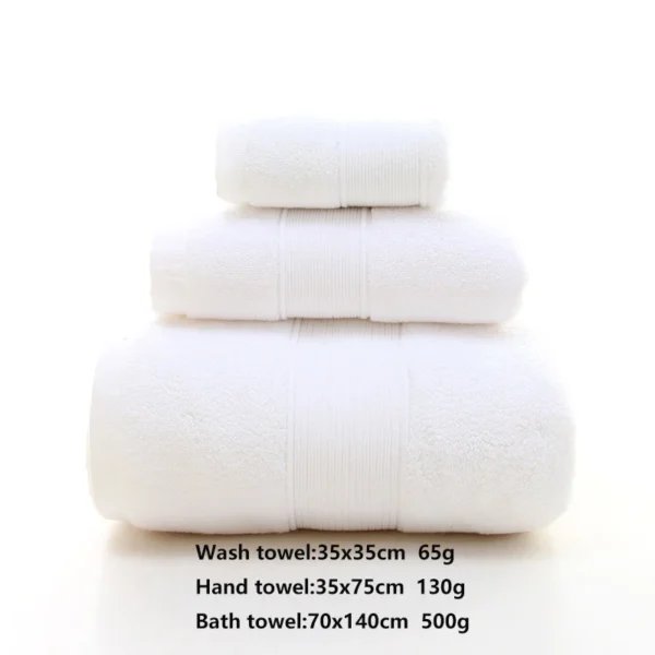 100% Baumwolle Handtücher Set, hochs aug fähige Badet uch Set Waschlappen 3 stücke Badet ücher Handtücher Home Hotel Erwachsenen Badet uch 2