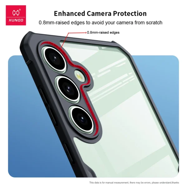 Xundd Schutzhülle für Samsung Galaxy A36 A56 A26 A16 A55 5G A06, Airbag, Anti-Drop-TPU und Acryl-Rückseite, ultraklare Kameraschutzhülle 3