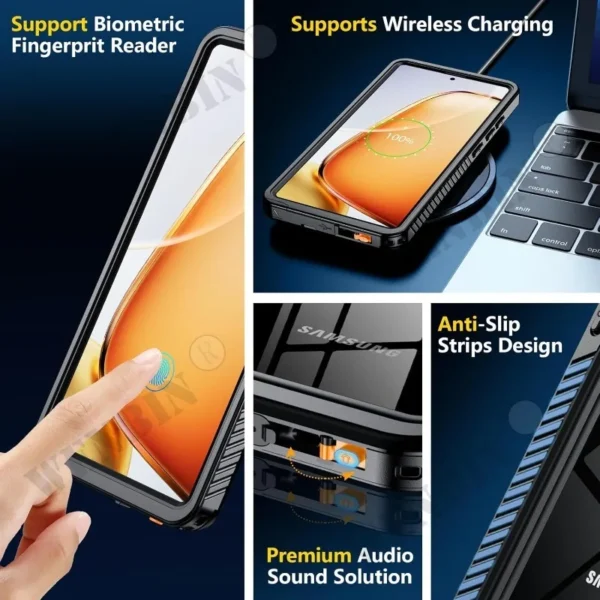 IP68 Wasserdichte Fall Für Samsung S25 S24 S23 Ultra Plus A16 A36 A56 5G Metall Aluminium Schwimmen Telefon Luxus abdeckung Capa Fundas 5